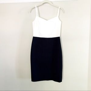 Banana Republic navy bottom/white top dress